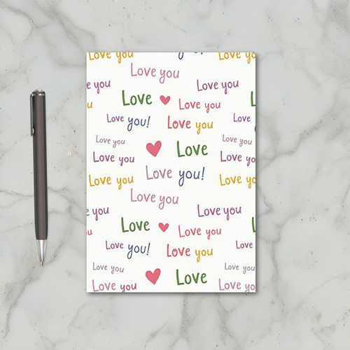 Romantic Love Heart Pattern Card