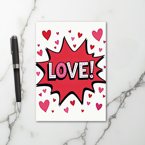 Romantic Love Hearts Card