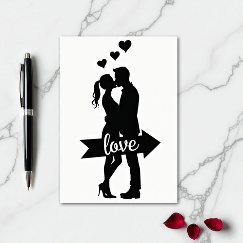 Romantic Love Kiss Couple Card