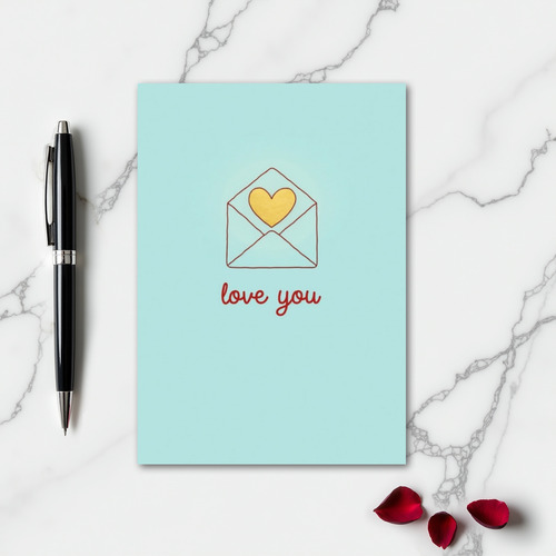 Romantic Love Letter Card