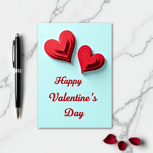 Romantic Love Paper Layers Card