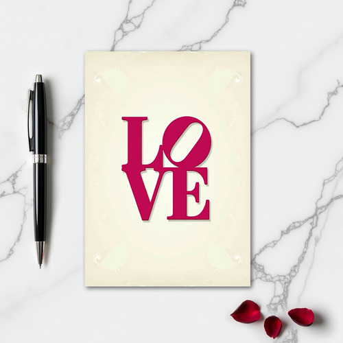 Romantic Love Scroll Card