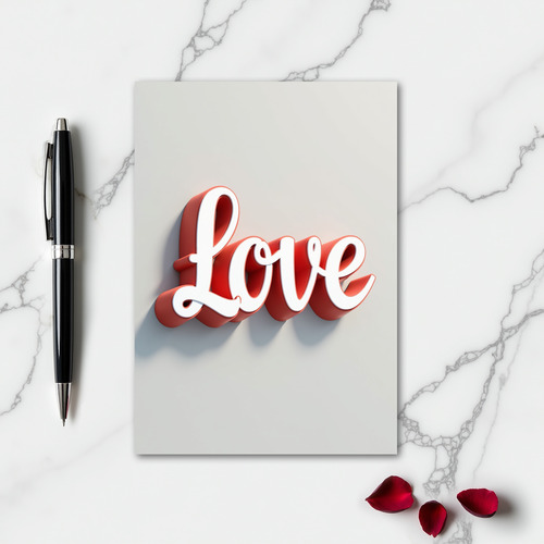 Romantic Love Sculpted Card