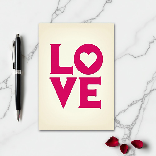 Romantic Love Serif Card