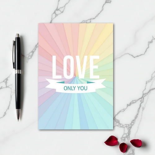 Romantic Love Sunburst Card
