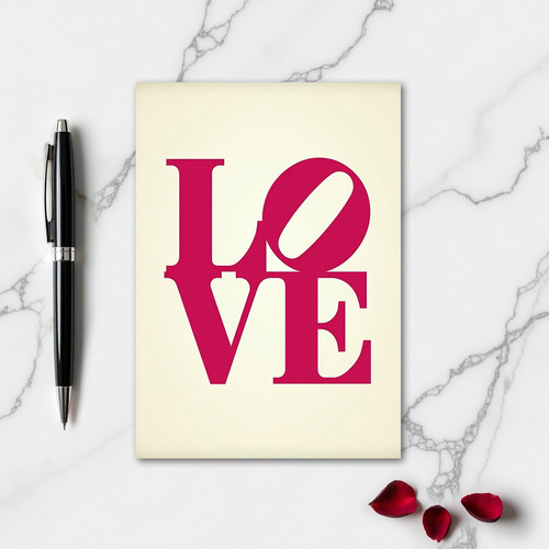Romantic Love Typography Card