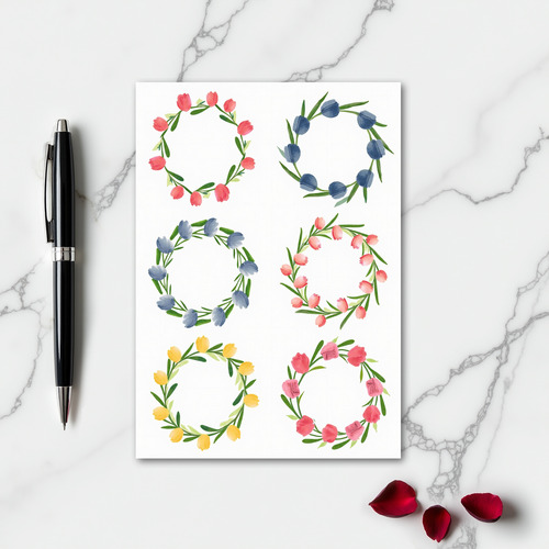 Romantic Love Wreath Card