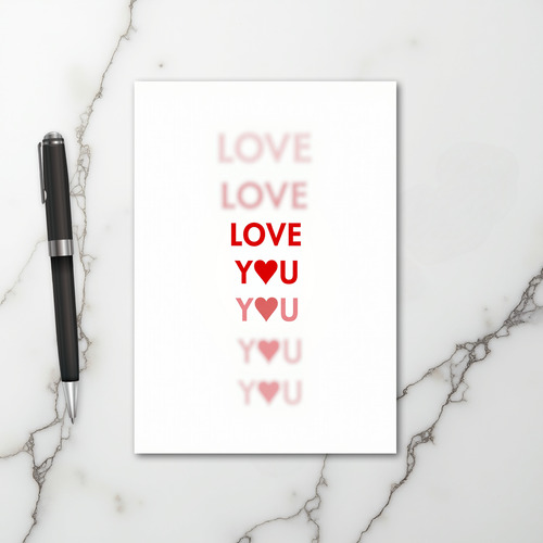 Romantic Love You Card