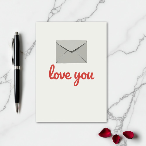 Romantic Love You Envelope Card