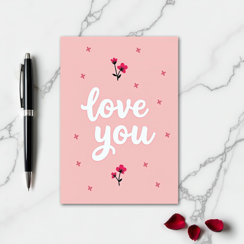 Romantic Love You Kisses Card