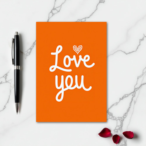 Romantic Love You Polka Dot Card