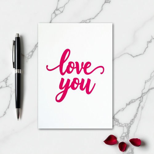 Romantic Love You Script Card
