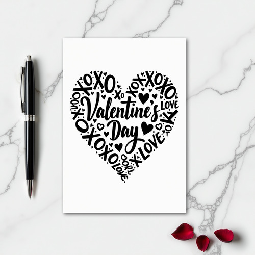 Romantic Mosaic Valentines Day Card
