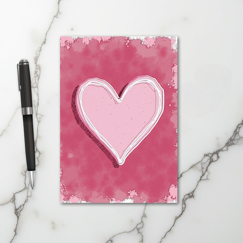 Romantic Pink Heart Card