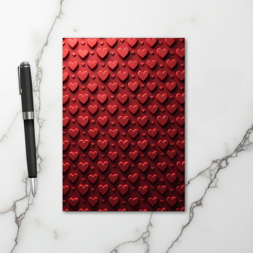 Romantic Red Hearts Card