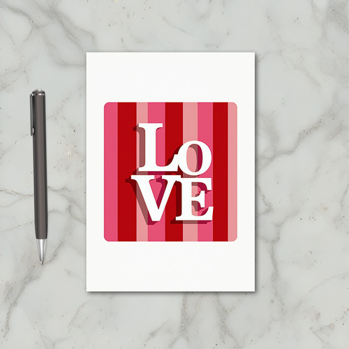 Romantic Red Pink Love Card