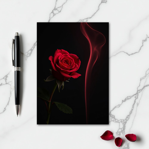 Romantic Red Rose Card