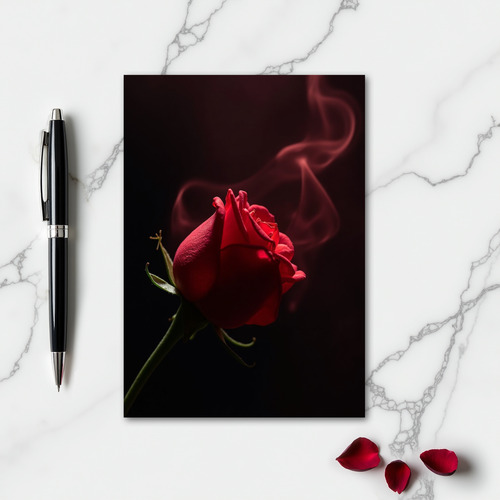Romantic Rose Smoke Effect Card