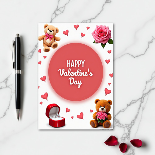 Romantic Rose Valentine Card