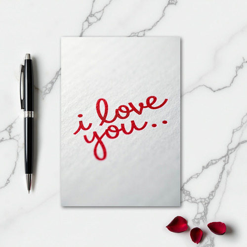 Romantic Script Love Sparkle Card