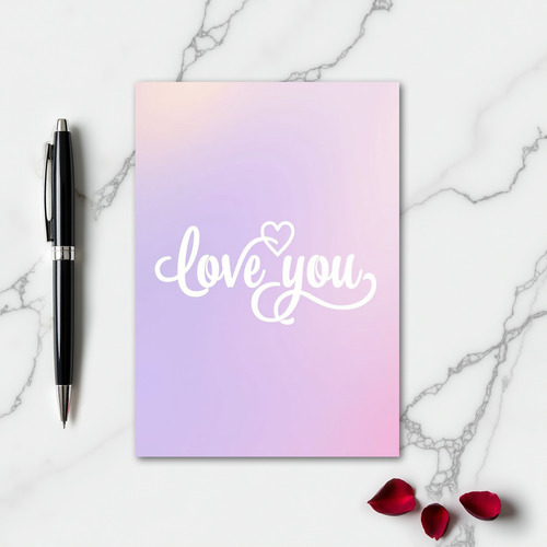 Romantic Smooth Love Gradient Card