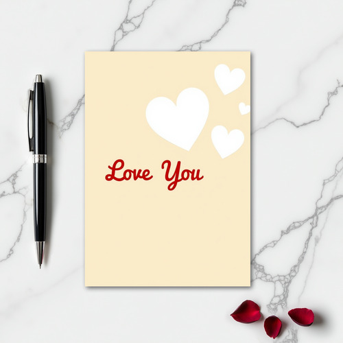 Romantic Smooth Love You Hearts Card