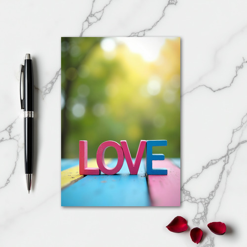 Romantic Striped Love Card