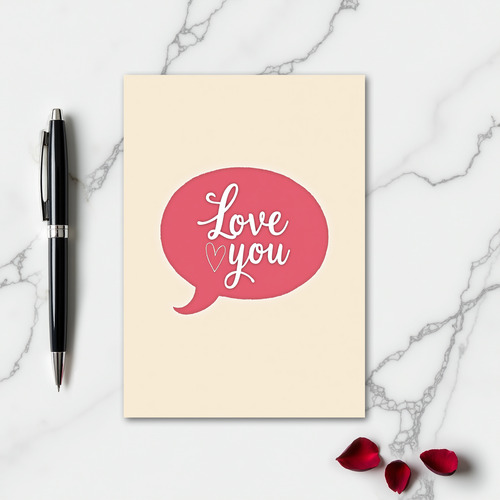 Romantic Textured Love Bubble Card