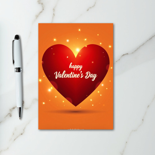 Romantic Valentine Day Heart Card
