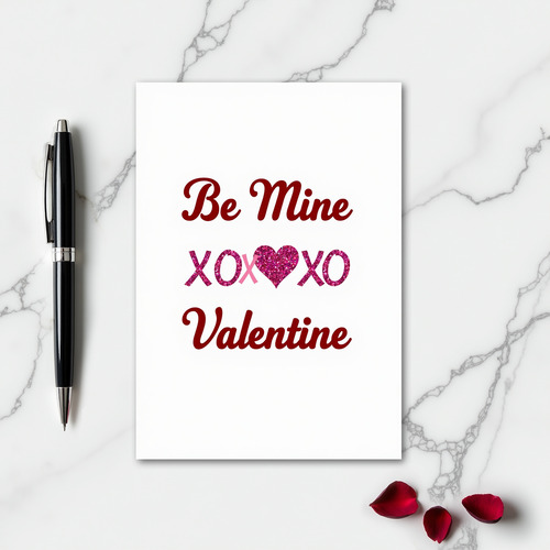 Romantic Valentine Xoxo Card