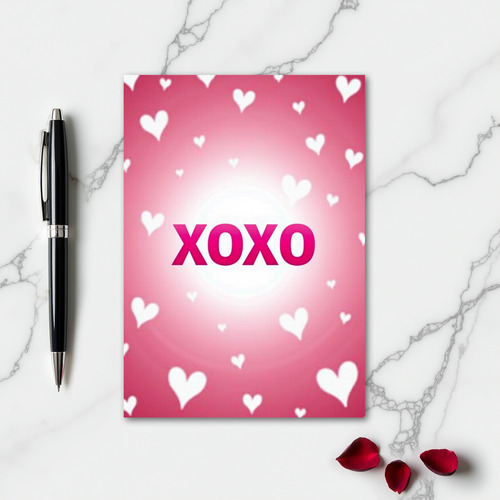 Romantic Xoxo Hearts Card