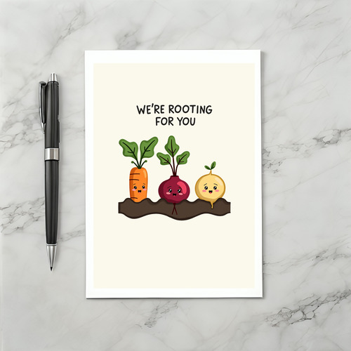 Rooting For You Vegetable Pun Card