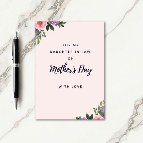 Rose Accented Mothers Day Card