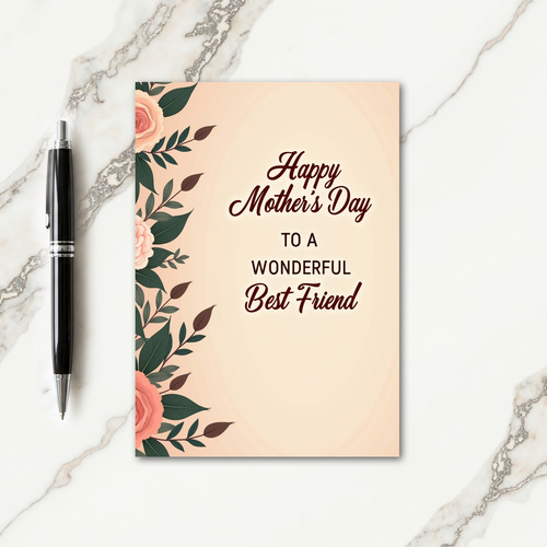 Rose Adorned Mothers Day Wish Card