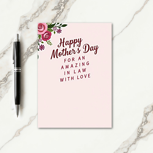 Rose Amazing Mother In Law Card