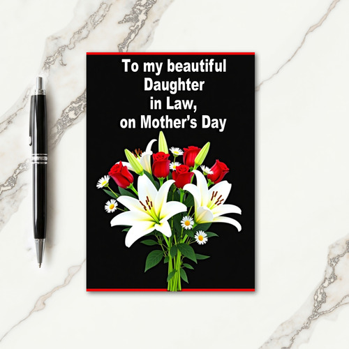 Rose And Lily Mothers Day Card