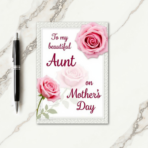 Rose Art Mothers Day Card