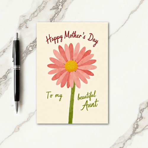 Rose Aunt Mothers Day Wish Card