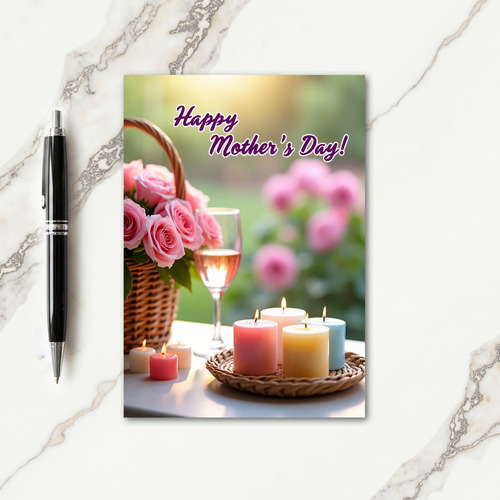 Rose Basket Mothers Day Card