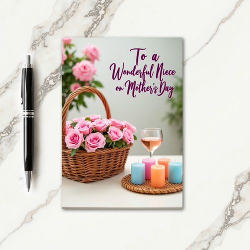 Rose Beverage Mothers Day Card