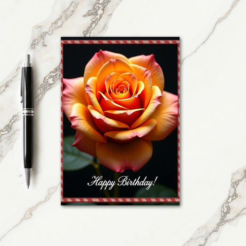 Rose Birthday Art Card