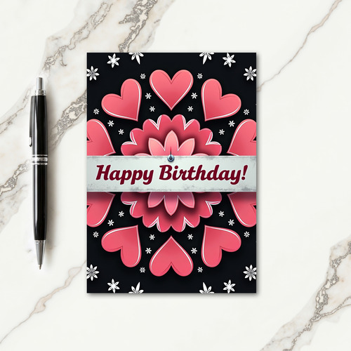 Rose Birthday Floral Card