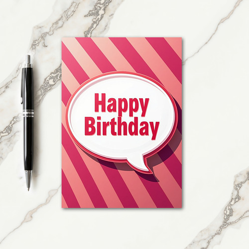Rose Birthday Message Card