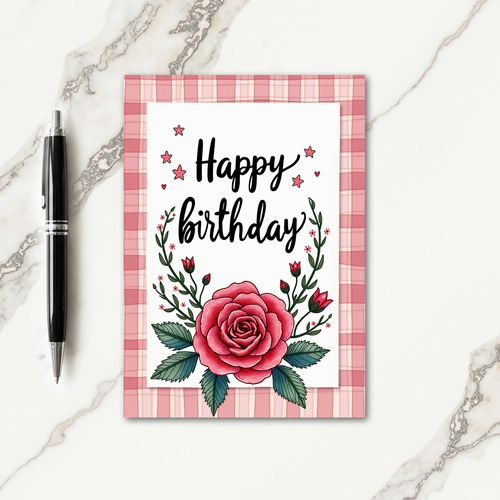 Rose Birthday Wish Card
