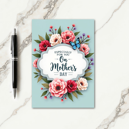 Rose Bloom Mothers Day Frame Card