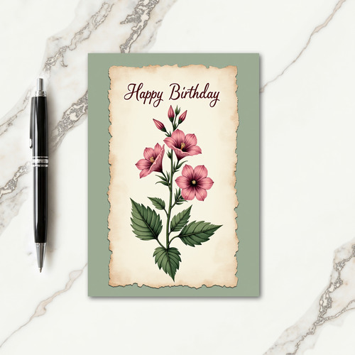 Rose Blossom Birthday Card