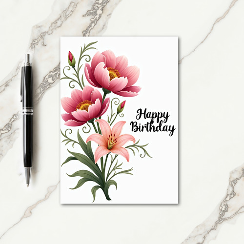 Rose Blush Birthday Card