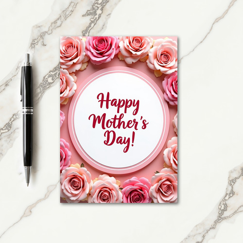 Rose Blush Mothers Day Art Card