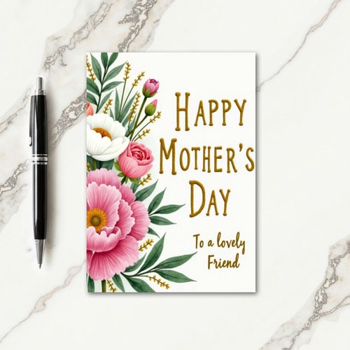 Rose Bouquet For Moms Day Card