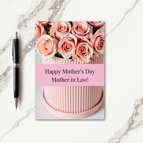 Rose Bouquet Mother In Law Card